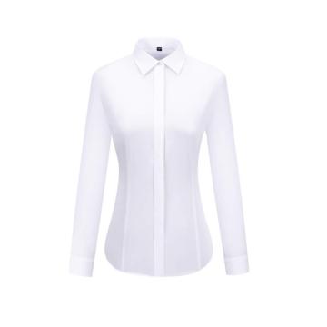 笙谷 长袖商务衬衫，XGSLVF2001-41 女士白色100%棉成衣免烫 售卖规格：1件