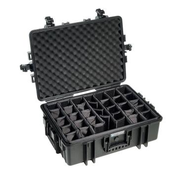 倍威 安全工具箱 相机镜头防水防潮箱大号 黑色，Type6500/B/RPD 底部间隔，585x415x210 售卖规格：1个