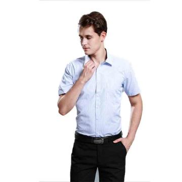 笙谷 短袖商务衬衫，XGGD701-41 男士蓝色条纹涤棉 售卖规格：1件