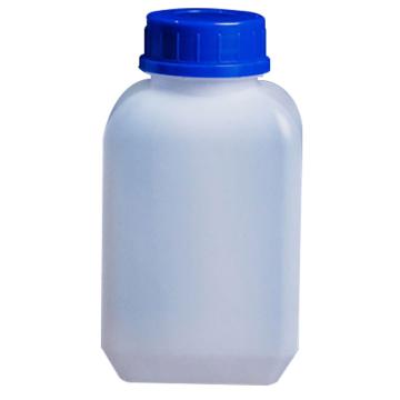 安赛瑞 塑料蓝盖试剂瓶（5个装）土样瓶样品瓶化工瓶防盗蓝盖方瓶 500ml 扁方，600256 售卖规格：5个/件