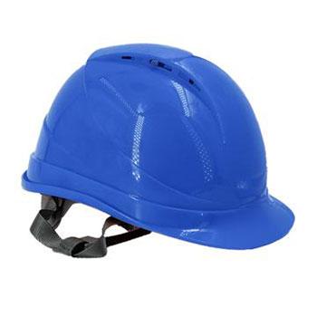 Raxwell客户定制Breathe安全帽（蓝色），前侧印白色“中国兵器”logo，后侧印编号“两位数字”