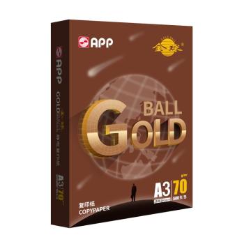 金球 金光（APP）高档木浆复印纸，70g A3 500张/包 5包/箱 售卖规格：1箱