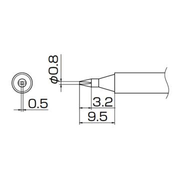 白光/HAKKO 烙铁头T13系列，配套FM-2026，T13-D08 售卖规格：1个