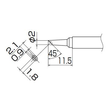 白光/HAKKO 烙铁头T13系列，配套FM-2026，T13-BCM2 售卖规格：1个