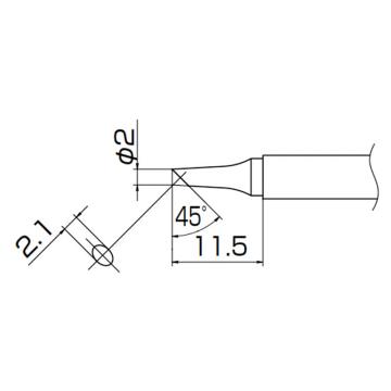 白光/HAKKO 烙铁头T13系列，T13-BC2 配套FM-2026 售卖规格：1个