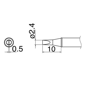 白光/HAKKO 焊咀T31系列，配套焊台FX-100，T31-03D24 售卖规格：1个