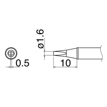 白光/HAKKO 焊咀T31系列，配套焊台FX-100，T31-03D16 售卖规格：1个