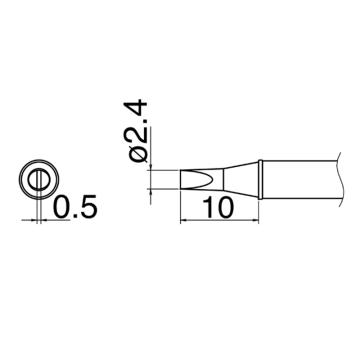 白光/HAKKO 焊咀T31系列，配套焊台FX-100，T31-02D24 售卖规格：1个