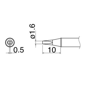 白光/HAKKO 焊咀T31系列，配套焊台FX-100，T31-02D16 售卖规格：1个