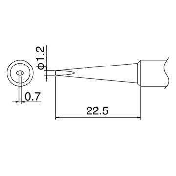 白光/HAKKO 通用烙铁头T18系列，T18-DL12 售卖规格：1个