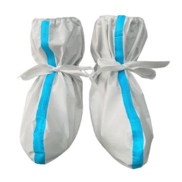 康科健 SF藍色膠條隔離綁帶靴套，真空獨立包裝，均碼，1雙/包