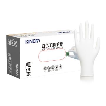 金发医疗 白色一次性丁腈手套，KG-1304 M 4.5G±0.3G，100只/盒，10盒/箱 售卖规格：1箱