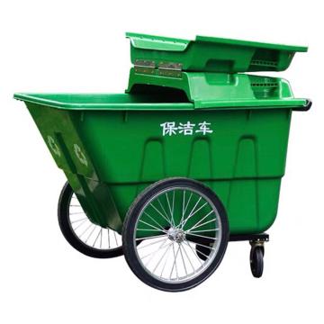 信诺 手推保洁车，垃圾车 绿色 售卖规格：1台