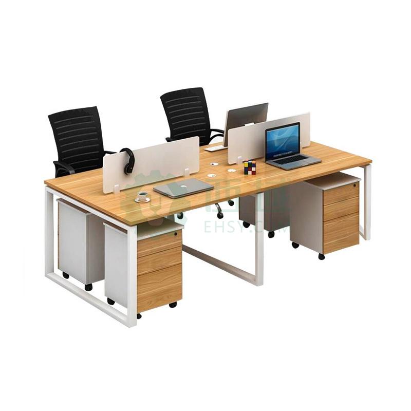 企诺 电脑桌员工桌职员桌，QN-LB-C6 1.2米办公桌写字桌 口字脚卡位 1200*1200*600mm 售卖规格：1张