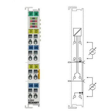 倍福/BECKHOFF 模拟量输入端子模块，EL3044 售卖规格：1个