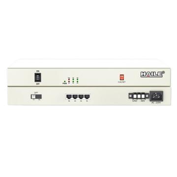 海乐 数字电话光端机，4路纯电话语音 对讲音频 单模单纤110公里1对桌面式，HN-4L-FC110