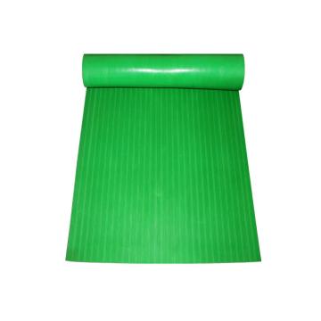 INVOUS 绿色绝缘橡胶板，IS780-80922 条纹防滑型 宽1m 长10m 厚5.0mm 售卖规格：1卷