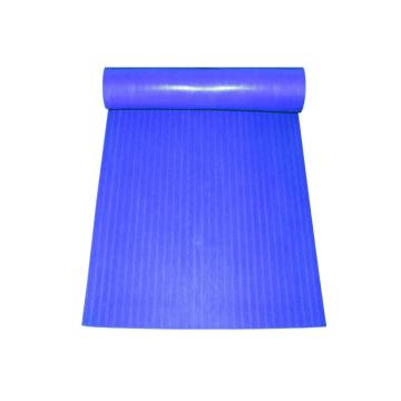 INVOUS 蓝色绝缘橡胶板，IS780-80935 条纹防滑型 宽1m 长10m 厚6.0mm 售卖规格：1卷