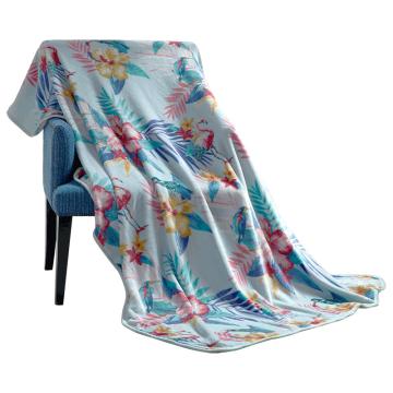 富安娜 单层法兰绒毯，花蔓150×200cm 售卖规格：1条