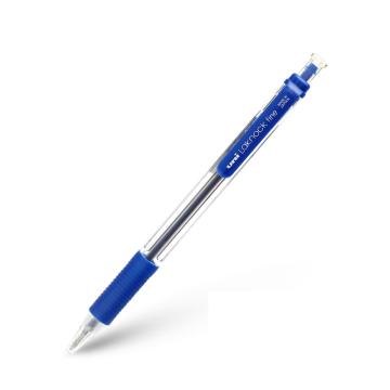 UNI 三菱按动圆珠笔，SN-101 蓝色 0.7mm 顺滑原子笔透明杆圆珠笔适用笔芯SA-7CN 售卖规格：1支