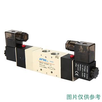 亚德客/AirTAC 双控封闭型5通电磁阀，4V330C-10-B DC24V 售卖规格：1个