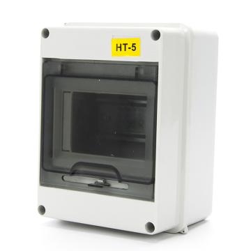 倍港 户外防水透明盖明装塑料配电箱，HT-5 5回路 空箱，120×160×95mm 售卖规格：1箱