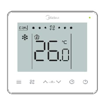 美的 致酷温控器非联网型-极地白（四档风），KJRP-86I11/MFKS 售卖规格：1个