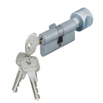 海福乐 手轮锁芯，916.63.224 Startec-71mm手轮锁芯，35.5/35.5mm，镀铬抛光，配3把钥匙