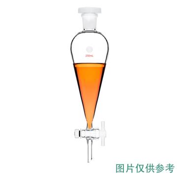 西斯贝瑞 梨形分液漏斗，1000ml，PTFE活塞 PP顶塞，高硼硅3.3，PTFE，SLCG0061 售卖规格：2只/盒