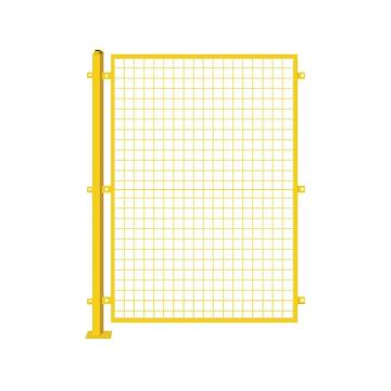 安赛瑞 仓库车间隔离网，高1.8m×宽1.2m，含1根立柱，黄色，200668
