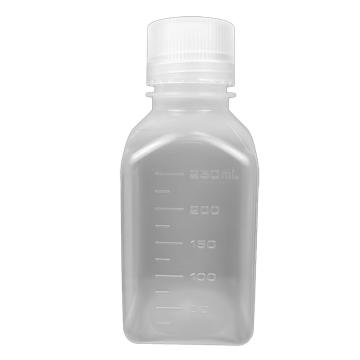 安赛瑞 方形小口试剂瓶（2个装）带刻度方瓶试剂瓶透明样品瓶采样瓶 250ml，600708 售卖规格：2个/件