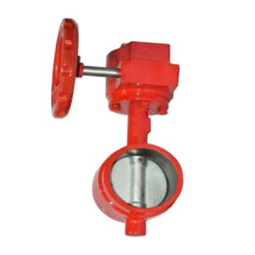 加能 QT450涡轮沟槽蝶阀，D381X-10Q DN100 沟槽卡箍连接球墨铸铁阀体适用温度＜80℃ 售卖规格：1台