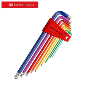 SWISS TOOLS L型内六角扳手加长套装，PB 212.LH-10 RB:1.5-10mm