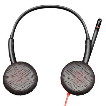 博诣/Poly 双耳客服专用头戴式耳机，C3225 即插即用 USB+3.5mm双接口 售卖规格：1套