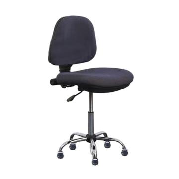 佰斯特 防静电纺织面工作椅，Y-7G型，400-500mm，钢制五星爪，固定脚杯，深灰色，（不含扶手）