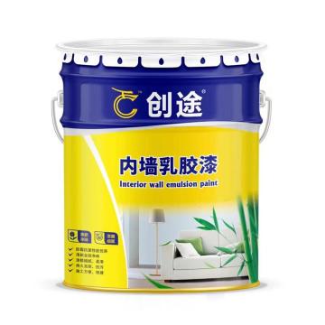 创途/CHUANGTU 内墙乳胶漆，白色，20KG/桶 售卖规格：20公斤/桶