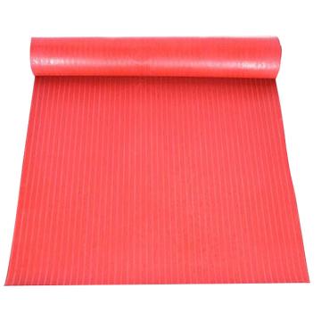 中宝电工 绝缘胶垫，均匀条纹防滑3mm厚，宽1m，红色 售卖规格：1米