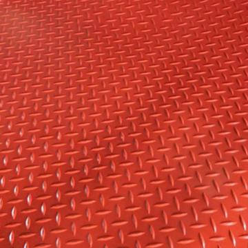 华泰 绝缘胶垫，柳叶纹防滑5mm厚，宽1m，红色 售卖规格：1米