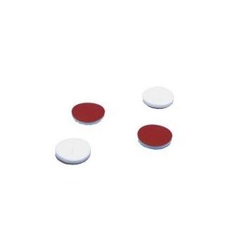 CNW 兼容Agilent的9mm 瓶垫、预切口的红色PTFE/白色硅胶，VFAP-604070-09FR-100 1.0mmthick、100/袋 售卖规格：1袋