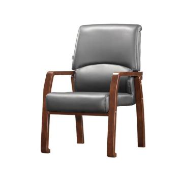企诺 实木会议椅皮革办公椅，QN-C101A 西皮 640*700*990mm 售卖规格：1张
