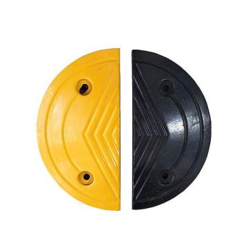轰烈 橡胶半圆头减速带端头，黄黑，约，350×150mm 售卖规格：1个