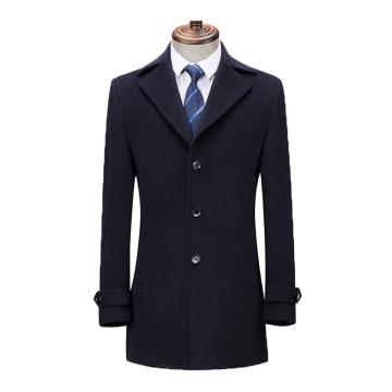海纳维尔 黑色平驳领单排三粒扣西服大衣，HNWE2207羊绒大衣 羊绒面料，全里布设计，定制 售卖规格：1件