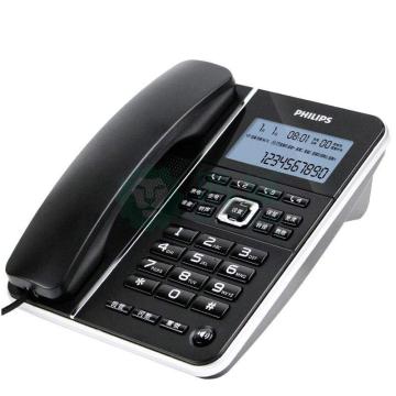 飞利浦（PHILIPS）来电显示电话机，CORD228B/93 黑色