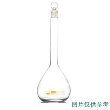 天玻 容量瓶，500ml A级，白色透明，量入式 售卖规格：2个/盒