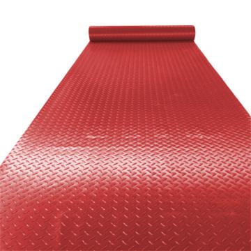 众聚德 红色柳叶纹防滑绝缘胶垫，zjd-jdrl-006 6mm厚，1m宽，5m长，耐压15kv 售卖规格：1卷