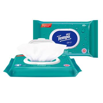 得宝/Tempo 单层40片抽取式卫生湿巾，T3009 20包/箱 售卖规格：1箱