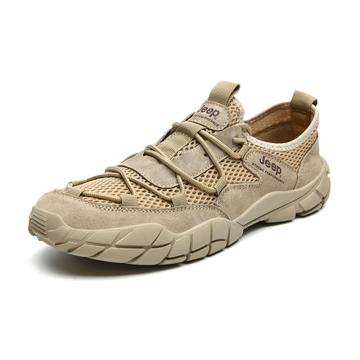 吉普 夏季新款户外轻便防滑徒步鞋，沙色，P211091207-40码 售卖规格：1双