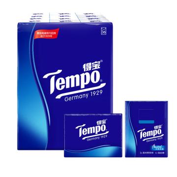 得宝/Tempo 4层无香迷你纸手帕，T0138D 7张/包 36包/条 10条/箱 售卖规格：1箱