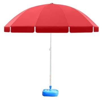 哈德威 遮阳伞，双层3.4米大红三层架/银胶加厚（含底座）