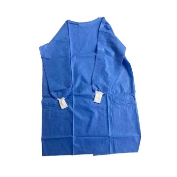 先防时代 蓝色反穿式隔离衣，无纺布面料，螺纹袖口，均码，1件/袋